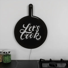 Pan - shaped Kitchen Backlit Wall Art for Chefs/Cooking Enthusiasts - All India Decor