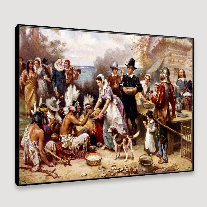 The First Thanks Giving Framed Wall art