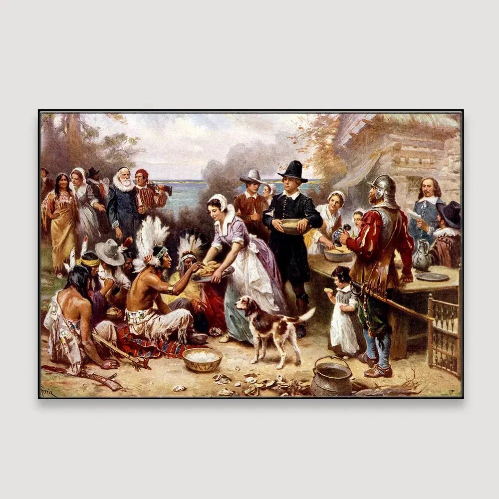 The First Thanks Giving Framed Wall art - All India Decor