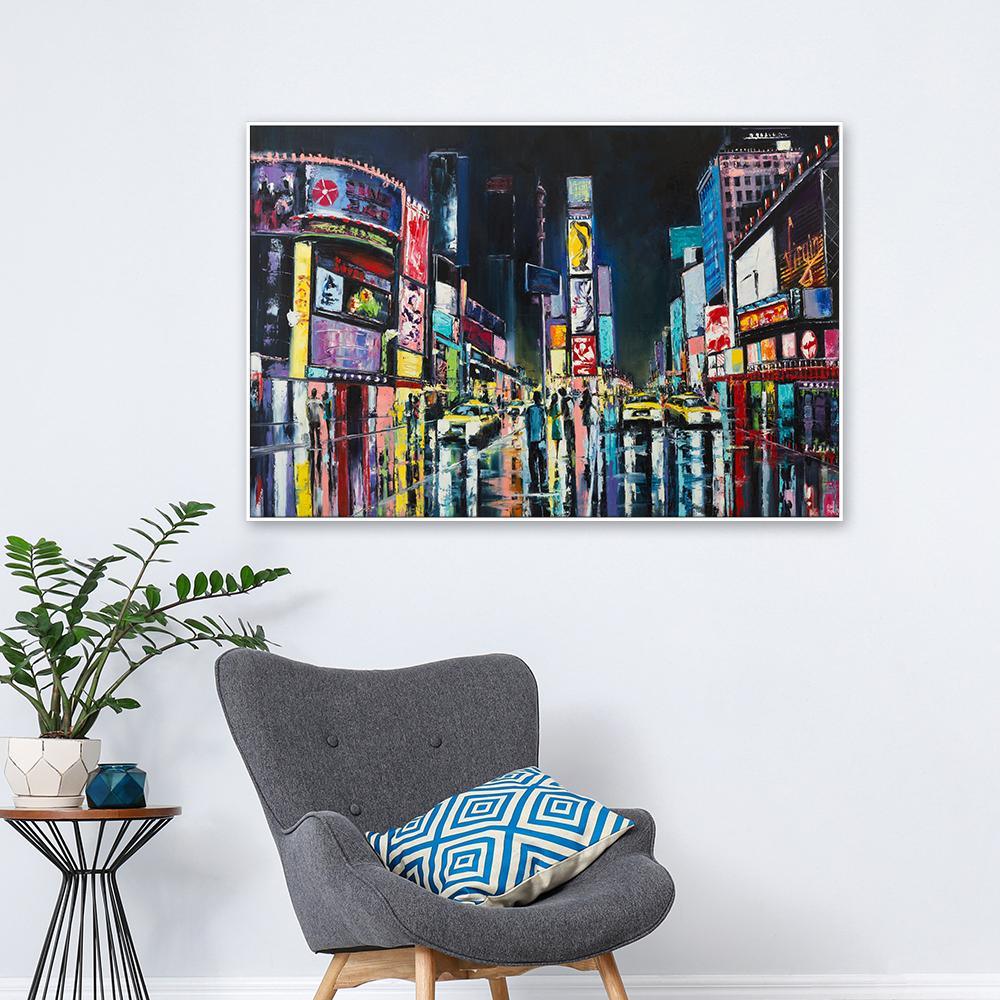 Night Walkers InTimes Squar Framed Wall art - All India Decor