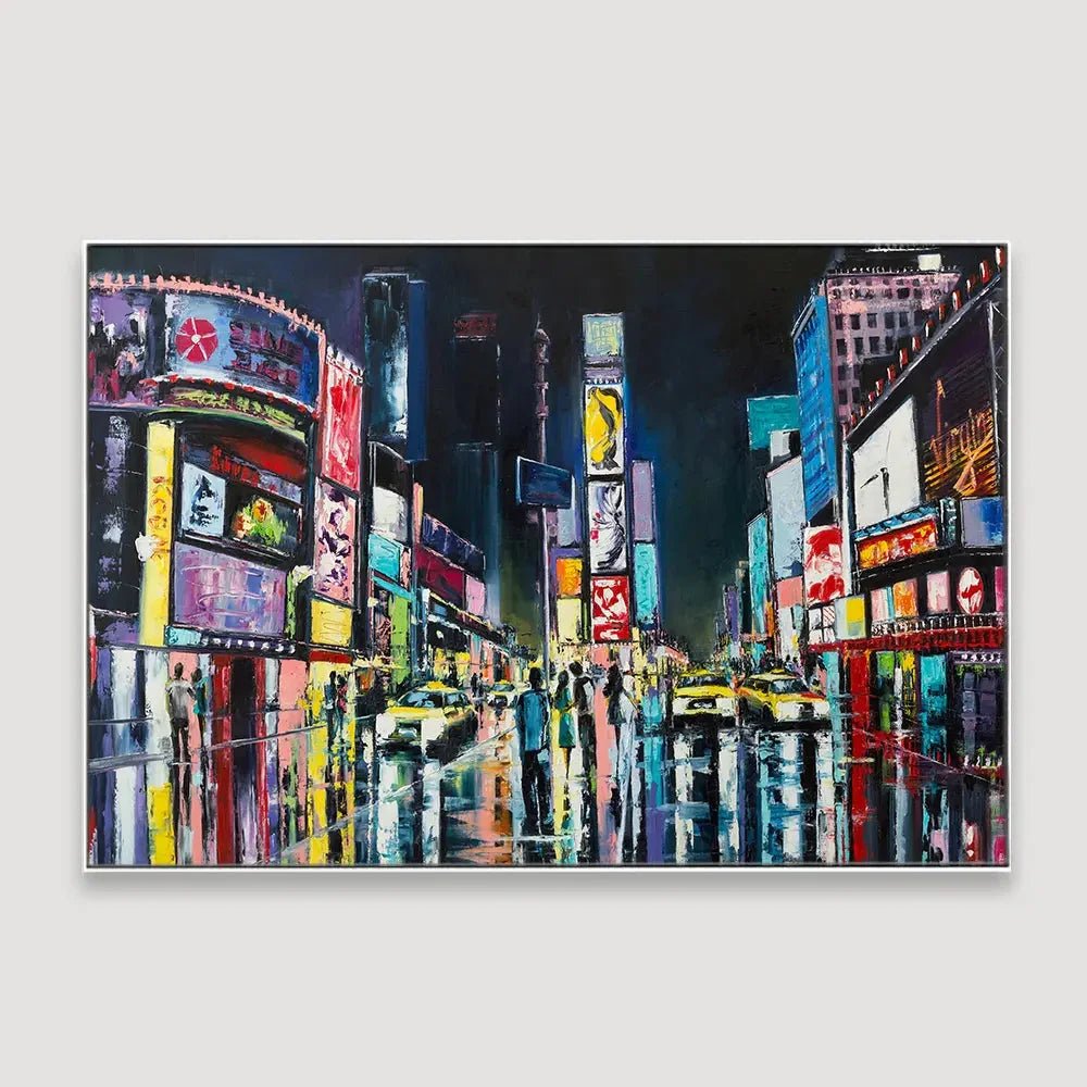 Night Walkers InTimes Squar Framed Wall art - All India Decor