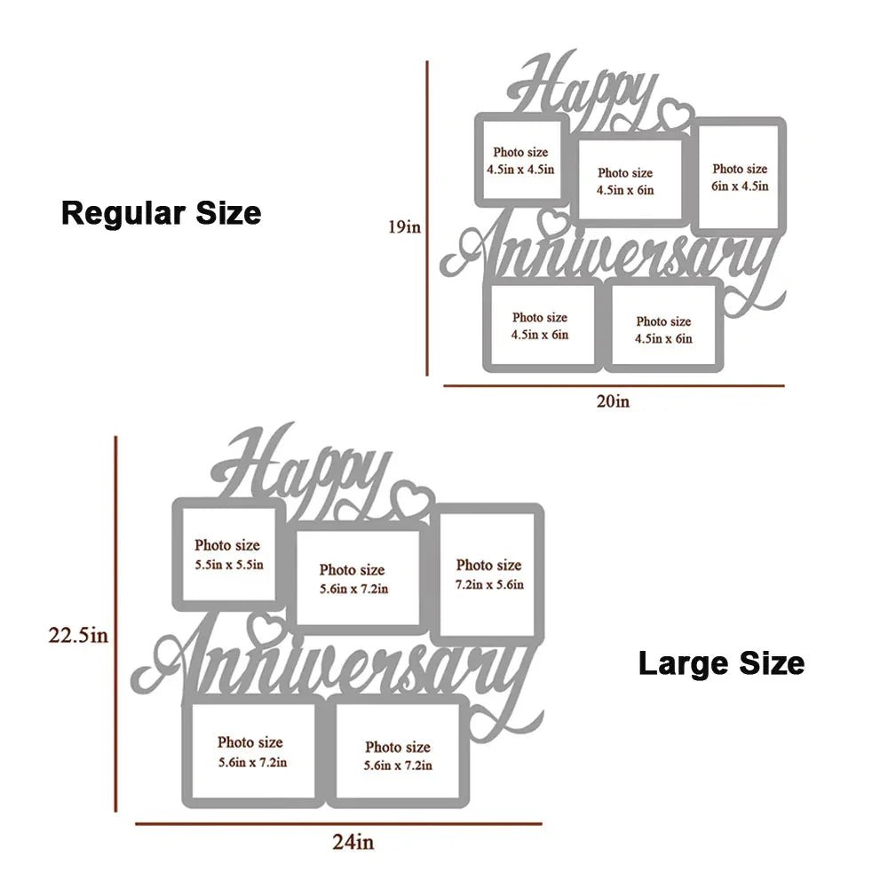 Happy Anniversary Pink Hanging Photo Frame - All India Decor