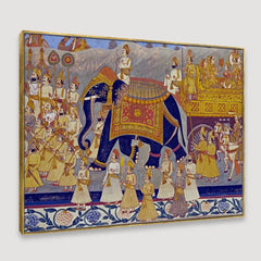 The Royal Procession Traditional Framed Wall Art - All India Decor