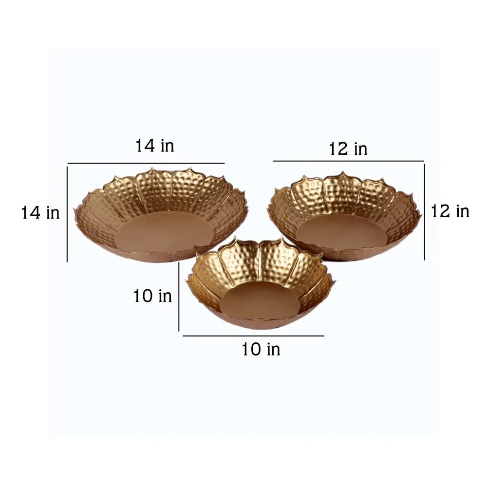 Sunflower Urli Bowl with Detachable Tealight Holder Set of 6 - All India Decor
