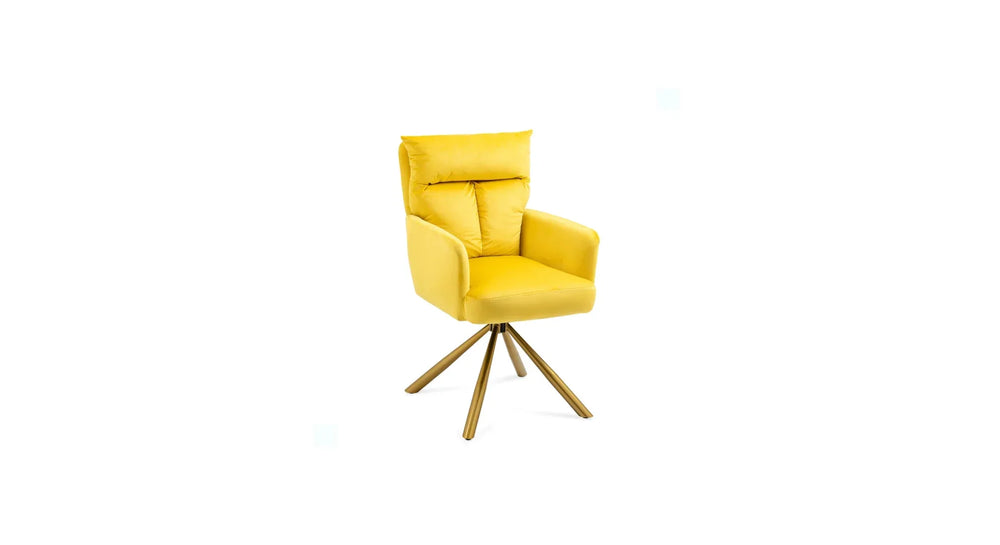 Yellow Gerlec Swivel Chair - All India Decor