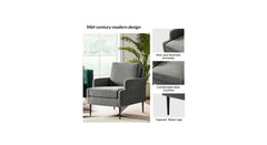 Dark Grey Damone Accent Chair - All India Decor