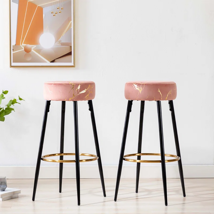 Pink Color Nahman Bar Stool