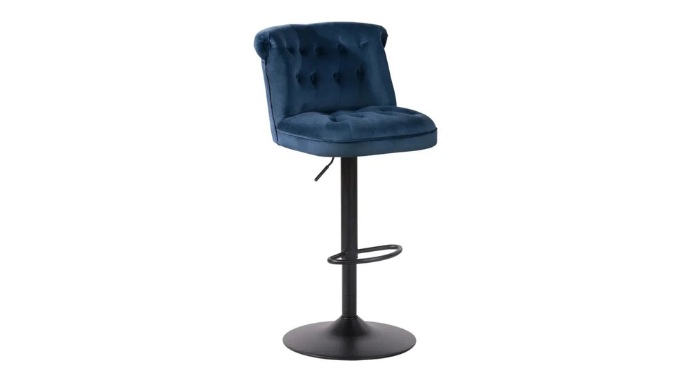 Blue Color Cellan Swiel Adjustable Bar Stool - All India Decor