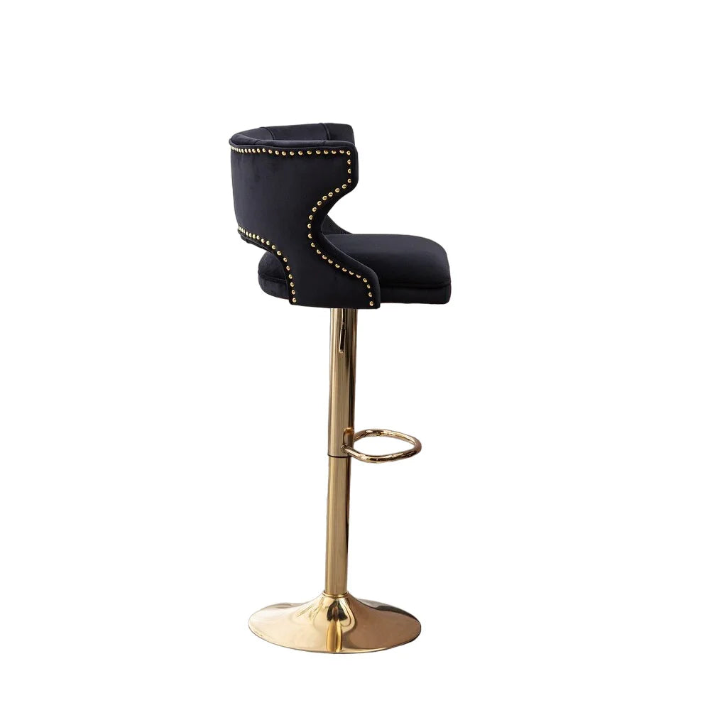 Black Verona Bar Stool - All India Decor