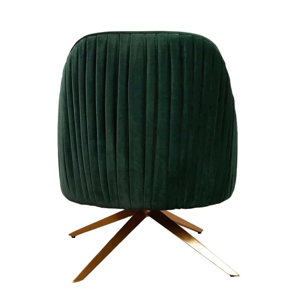 Green Gladden Revolving Accent Chair - All India Decor