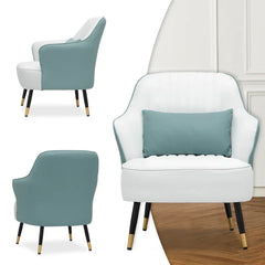 Sage Havya Faux Leather Arm Chair - All India Decor