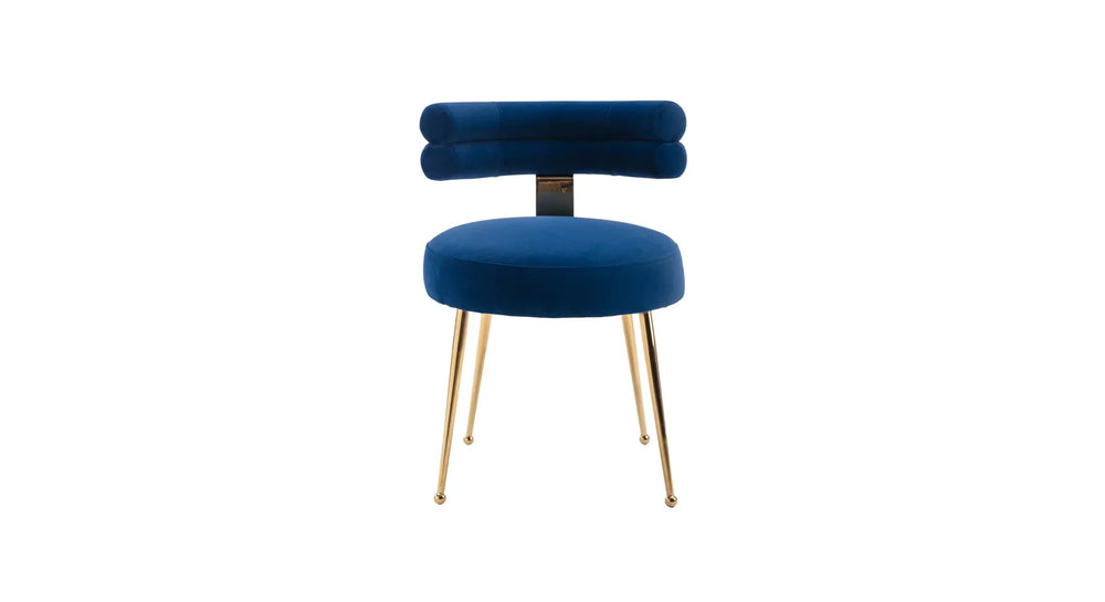 Blue Swizzy Aceent Chair - All India Decor