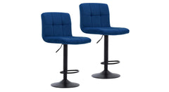 Blue Color Neo Swiel Adjustable Bar Stool - All India Decor