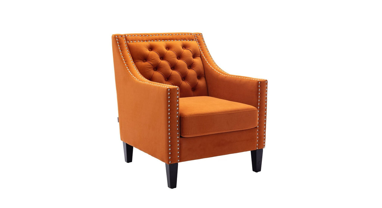 Orange Asaria Accent Chair