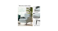 Light Grey Damone Accent Chair - All India Decor
