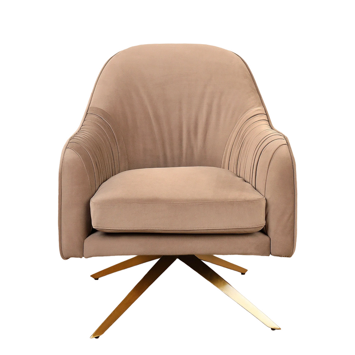 Light Brown Gladden Revolving Accent Chair