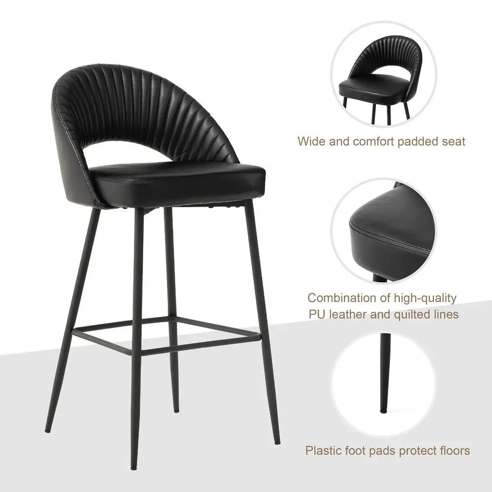 Black Elmore Bar Stool - All India Decor