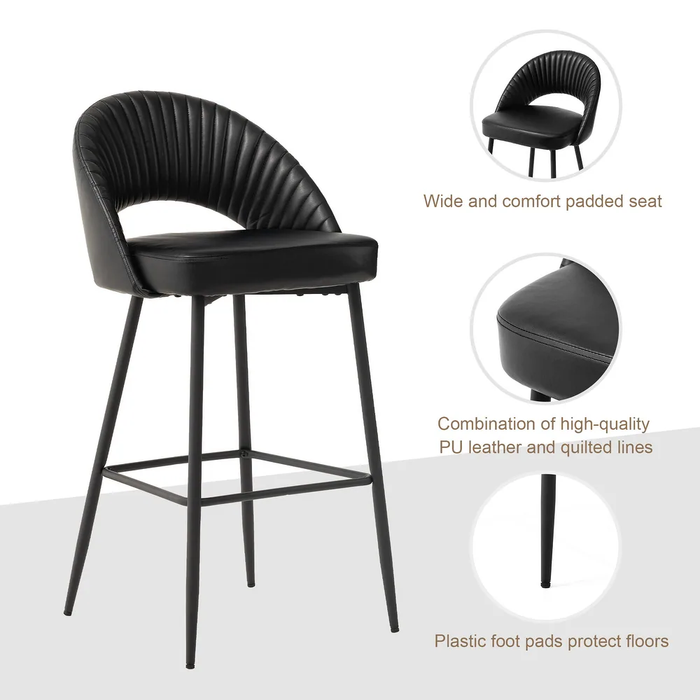 Black Elmore Bar Stool