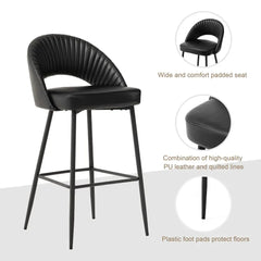 Black Elmore Bar Stool - All India Decor