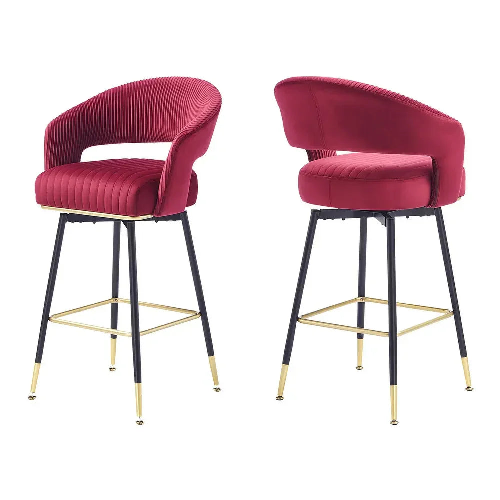 Burgundy Mixoy Bar Stool - All India Decor