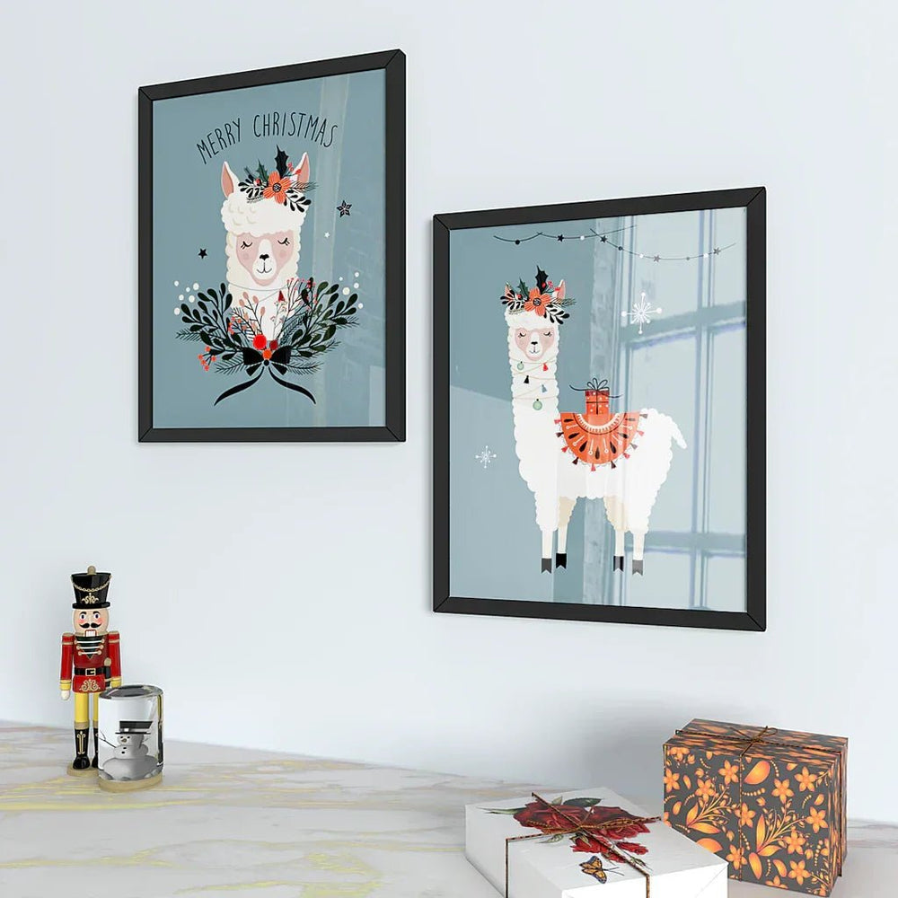 Snowy Christmas Framed Wall Art Set of 2 - All India Decor