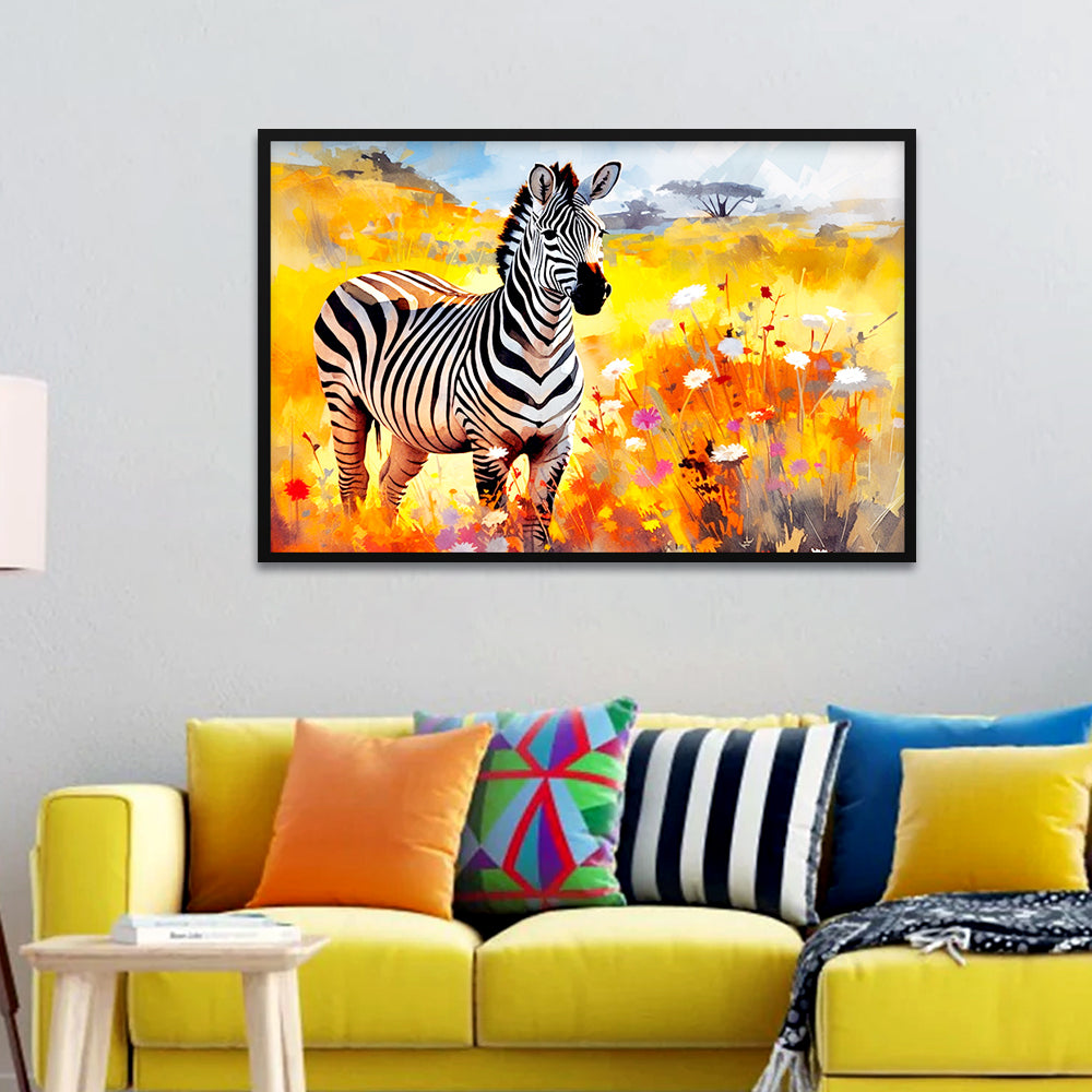 Beautiful Zebra Canvas Printed Wall Paintings