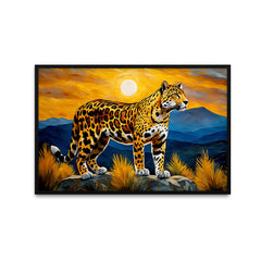 Beautiful Jaguar with Nature Scenery Wall Paintings & Arts