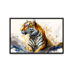 Beautiful Sitting Tiger Canvas Printed Wall Paintings & Arts