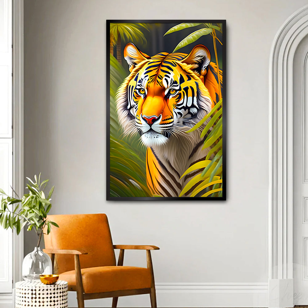 Bengal Tiger Face Canvas Printed Wall Paintings & Arts