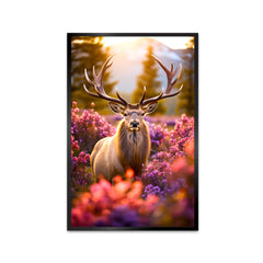 Wild Elk in Nature Scenery Canvas Printed Wall Paintings & Arts