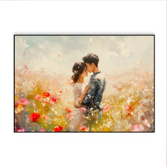 Beautiful Romance of Lovers On Valentine's Day Wall Paintings & Arts - All India Decor
