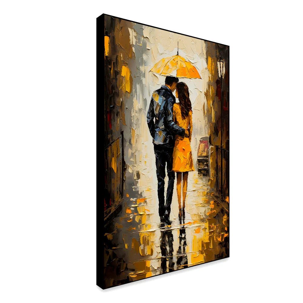 Beautiful Romantic Lovers Canvas, Romantic Silhouette of Loving Couple Wall Paintings & Arts - All India Decor