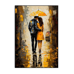 Beautiful Romantic Lovers Canvas, Romantic Silhouette of Loving Couple Wall Paintings & Arts - All India Decor