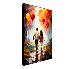 Illuminate Abstract Ballerina Printed Couple Love Canvas Wall Paintings & Arts - All India Decor