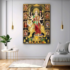 Durga's Grace Artistic Wall Canvas Decoration