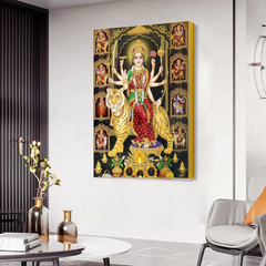 Durga's Grace Artistic Wall Canvas Decoration