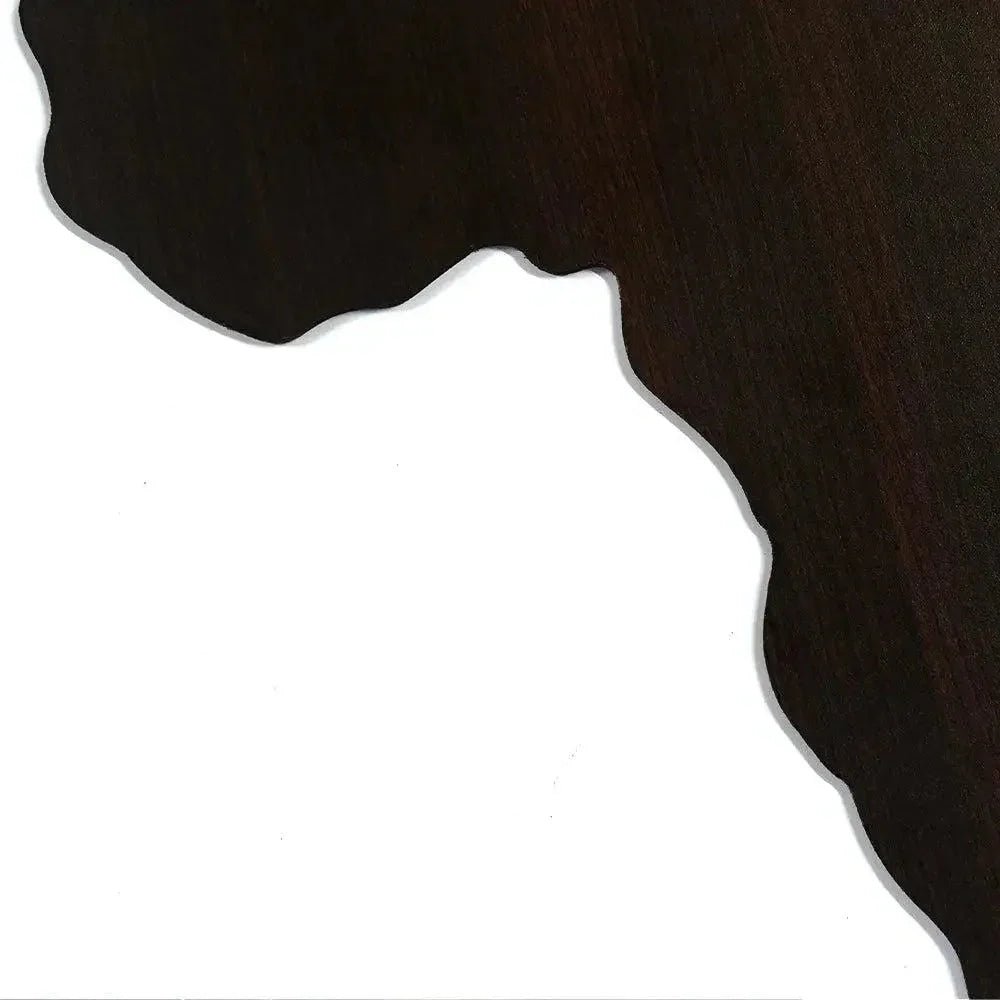 World Map Backlit Wood Wall Décor / Night Light, Walnut Finish - All India Decor