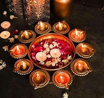 Golden Decorative Urli Bowl - All India Decor