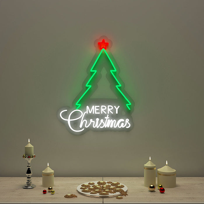 Merry Christmas Tree LED Neon Light