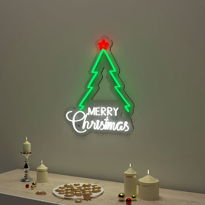 Merry Christmas Tree LED Neon Light