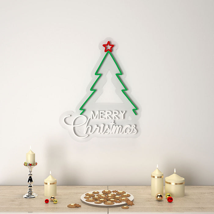 Merry Christmas Tree LED Neon Light