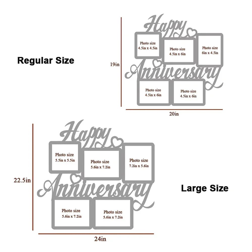 Happy Anniversary Red Hanging Photo Frame - All India Decor