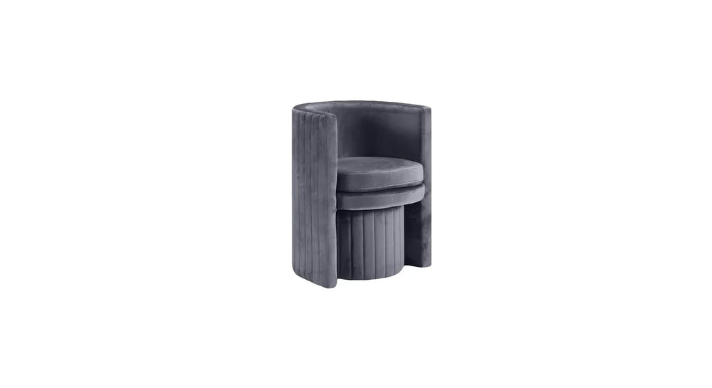 Grey Schillar Chair With Ottoman - All India Decor