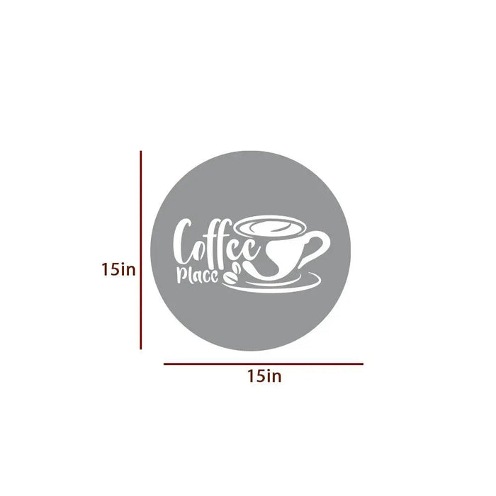 Circular Backlit Kitchen Wall Decor for Coffee Lovers