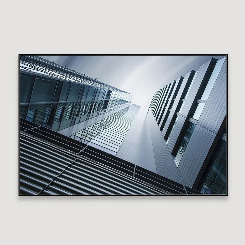 Underside panoramic Skyscrapers Framed Wall Art - All India Decor