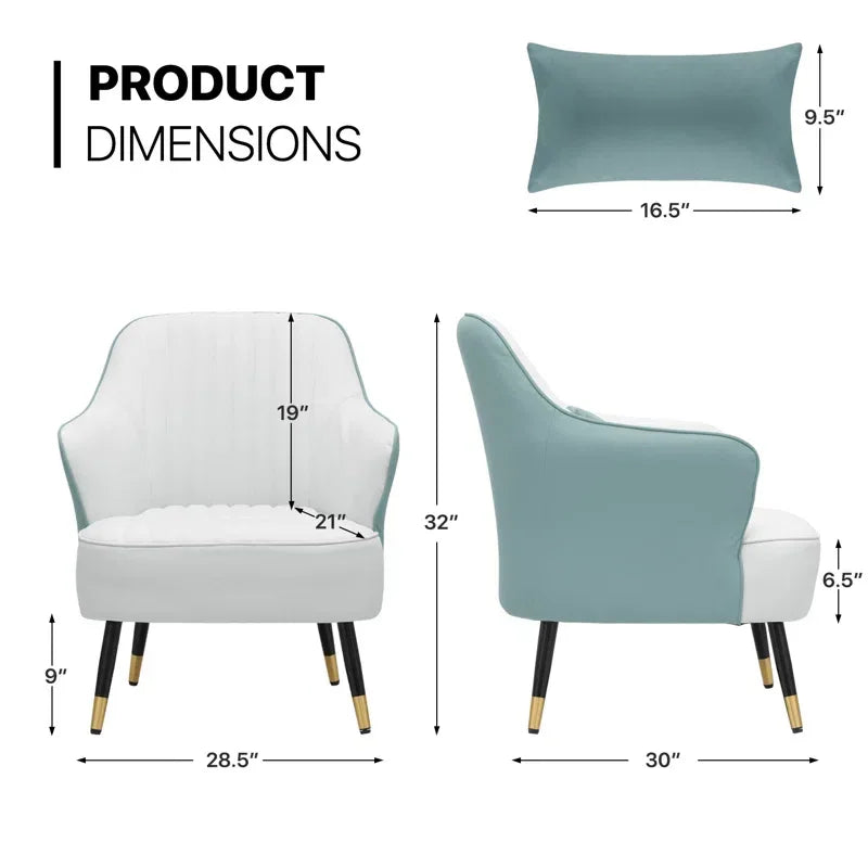 Sage Havya Faux Leather Arm Chair - All India Decor