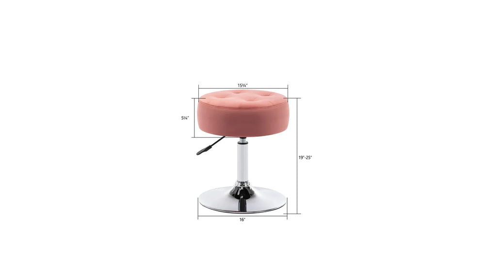 Pink Color Deria Vanity Stool - All India Decor