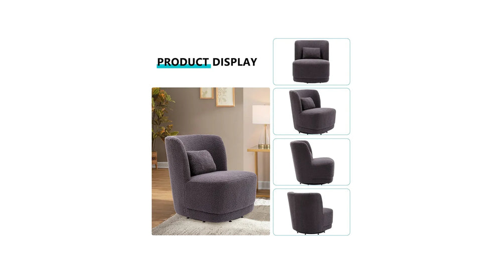 Grey Deeda Barrel Chair - All India Decor