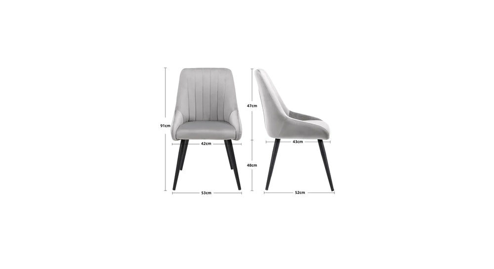 Grey Nico Side Chair - All India Decor