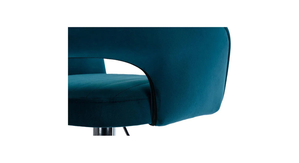 Teal Color Dee Swiel Adjustable Bar Stool - All India Decor